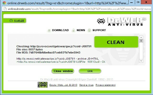 Công cụ Dr.Web Anti-Virus Link Checker