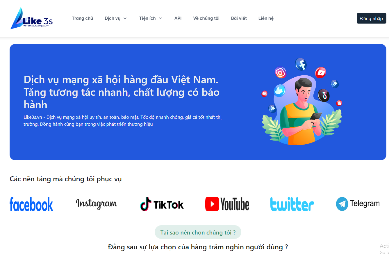 Like3s.vn - Giải Pháp Tối Ưu Tăng Follow Facebook